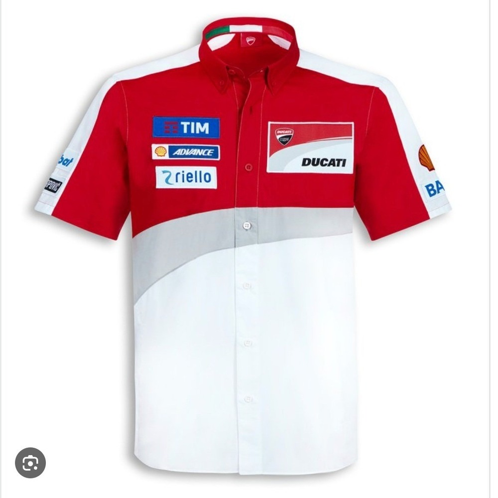 Ducati Replica GP 16 Short Sleeve‎ Shirt Racing Team Moto MotoGP NWT Large